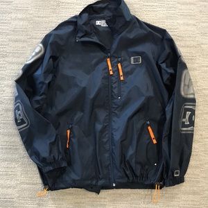 DC Mens Windbreaker Navy Blue L